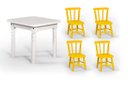 Ver imagem 1 de Conjunto Mesinha Infantil Branca com 4 Cadeiras Kids Amarela - Straub Web