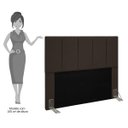 Ver imagem 5 de Cabeceira Cama Box Casal Queen 160cm Pérola D10 Suede Marrom - Mpozenato