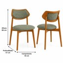 Ver imagem 4 de Sala de Jantar Redonda 4 Cadeiras Maciça Cone-linho-imperial