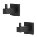 Ver imagem 1 de Kit 2 Porta Toalha Cabide Preto/black para Banheiro Quadrado