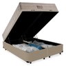 Cama Box Baú Queen Suede Bipartido + Colchão Ortobom Airtech Molas Ensacadas 65x158x198 Bege - 6