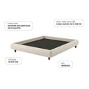 Ver imagem 3 de Cama Box Queen Nami Facto com Pés de Madeira Off White Pérola Estofados 176cm