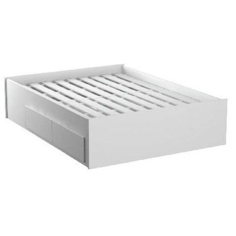 Cama de Casal Queen 167cm 4 Gavetas Dreams F04 Branco - Mpozenato