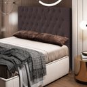 Ver imagem 2 de Cabeceira Cama Box Casal Queen 160cm Diamante D10 Corano Marrom - Mpozenato