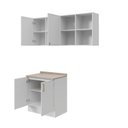 Ver imagem 7 de Lavanderia Planejada 3 Peças 1 Aéreo 1 Balcão com Tampo 1 Nicho 80cm Marselha CabeCasa MadeiraOriginals Madeiraorigina Branco