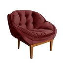 Ver imagem 4 de Poltrona Decorativa Marcela Veludo Marsala