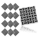 Ver imagem 1 de Pastilha de Vidro Autocolante Kit 12 Parede Cozinha Banheiro Sala Decorativa Facil Aplicacao Moderna