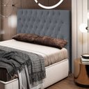 Ver imagem 2 de Cabeceira Cama Box Casal Queen 160cm Diamante D10 Suede Cinza - Mpozenato