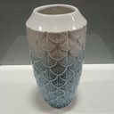 Ver imagem 3 de Vaso Decorativo Enfeite Casa Cerâmica 28x14x14cm Azul