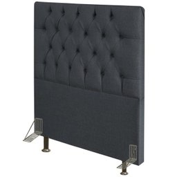 Cabeceira Cama Box Solteiro 90cm Diamante D10 Linho Chumbo - Mpozenato - 1 Cabeceira Cama Box Solteiro 90cm Diamante D10 Linho Chumbo - Mpozenato - 1