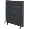Cabeceira Cama Box Solteiro 90cm Diamante D10 Linho Chumbo - Mpozenato - 1