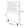 Cabeceira Cama Box Solteiro 90cm Diamante D10 Linho Chumbo - Mpozenato - 4