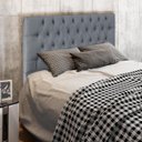 Ver imagem 2 de Cabeceira Cama Box Casal 140cm Diamante D10 Linho Cinza - Mpozenato