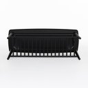 Ver imagem 5 de Banco Sapateira com Prateleira Ripada Pés de Madeira Liva 100 cm X 36 cm Preto Petar