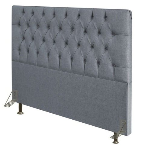 Cabeceira Cama Box Casal King 193cm Diamante D10 Linho Cinza - Mpozenato