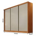 Ver imagem 3 de Guarda Roupa Casal Lôgan 3 Portas 4 Gavetas Cinamomo Fendi - Novo Horizonte
