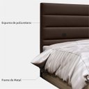 Ver imagem 6 de Cabeceira Quarto Casal Greta 145cm Corano Marrom - D'Monegatto
