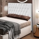 Ver imagem 2 de Cabeceira Cama Box Casal 140cm Diamante D10 Corano Branco - Mpozenato