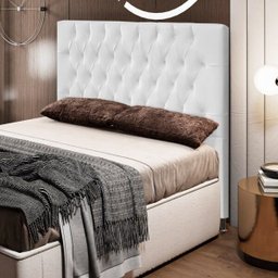 Cabeceira Cama Box Casal 140cm Diamante D10 Corano Branco - Mpozenato - 2