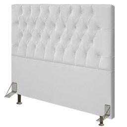 Cabeceira Cama Box Casal 140cm Diamante D10 Corano Branco - Mpozenato - 1
