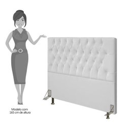 Cabeceira Cama Box Casal 140cm Diamante D10 Corano Branco - Mpozenato - 5