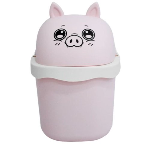 Lixeira Pequena de Mesa Animal Porco de 1,5 Litros - Por01 - Keita