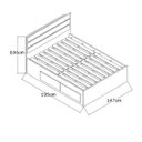 Ver imagem 3 de Cama de Casal com Cabeceira 147cm 4 Gavetas Dreams F04 Branco - Mpozenato