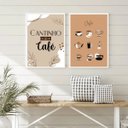 Ver imagem 2 de Kit 2 Quadros Café de Toda Forma 24x18cm - com Vidro:moldura Branca