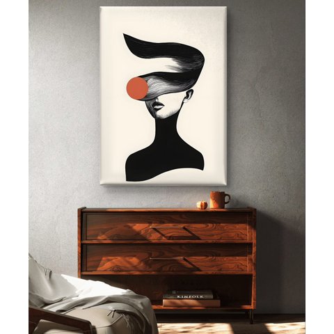 Canvas para Quadro Decorativo Mulher Design Moderno 0,70 X 1,00m