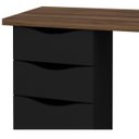 Ver imagem 7 de Escrivaninha Mesa Home Office 10 Gavetas Due Ii Nogal/preto