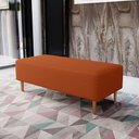 Ver imagem 2 de Puff Decorativo Sala de Estar Bali W01 Pés Palito 120x50 cm Tecido Terracota - Lyam Decor