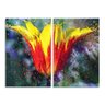 Kit 2 Telas Decorativas Tulipa Amarela E Vermelha - 1