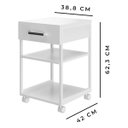 Ver imagem 2 de Gaveteiro com rodinhas para escritório Estilo Industrial