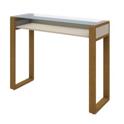 Aparador New Vidro Temperado Seguro Hall Entrada Sala Buffet:off White - 2