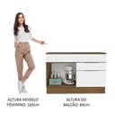 Ver imagem 6 de Balcão Gabinete de Pia 120 cm 1 Portas e 2 Gavetas (Com Tampo) Rustic/Branco Stella Madesa