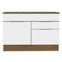 Ver imagem 7 de Balcão Gabinete de Pia 120 cm 1 Portas e 2 Gavetas (Com Tampo) Rustic/Branco Stella Madesa