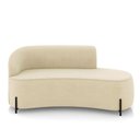 Ver imagem 5 de Sofá 3 Lugares Orgânico 180cm Pé Ferro Preto Morgan Suede Bege D03 - D’Rossi