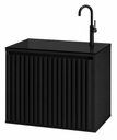 Ver imagem 1 de Gabinete para Banheiro Ripado 60 Preto sem Cuba