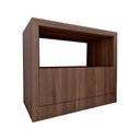 Ver imagem 2 de Mesa de Cabeceira 67cm Gaveta e Nicho Nogc 100% Mdf Casa Lar Cor:nogueira Cadiz