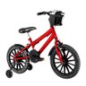 Bicicleta Infantil Masculina Aro 16 Nylon Vermelha e Preta - 8