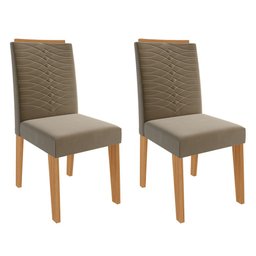 Mesa para Sala de Jantar Paloma 180 cm 6 Cadeiras Clarice Cimol Nature/Chumbo/Joli Mesa Paloma e Cad - 3