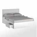 Ver imagem 1 de Cama de Casal Queen com Cabeceira 167cm 4 Gavetas Dreams F04 Branco - Mpozenato