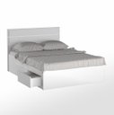 Ver imagem 1 de Cama de Casal Queen com Cabeceira 167cm 4 Gavetas Dreams F04 Branco - Mpozenato