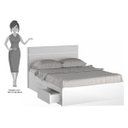 Ver imagem 4 de Cama de Casal Queen com Cabeceira 167cm 4 Gavetas Dreams F04 Branco - Mpozenato