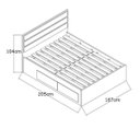 Ver imagem 3 de Cama de Casal Queen com Cabeceira 167cm 4 Gavetas Dreams F04 Branco - Mpozenato