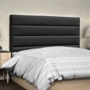 Ver imagem 2 de Cabeceira Quarto Casal Greta 145cm Corano Preto - D'Monegatto
