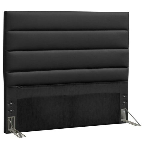 Cabeceira Quarto Casal Greta 145cm Corano Preto - D'Monegatto
