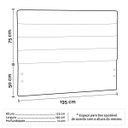 Ver imagem 3 de Cabeceira Quarto Casal King Greta 195cm Corano Marrom - D'Monegatto