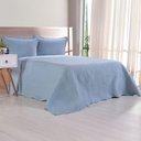 Ver imagem 1 de Kit Cobre Leito Casal Ultra Lisse Lisa New 210x230cm Bruma Azul