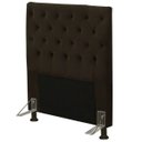 Ver imagem 1 de Cabeceira Cama Box Solteiro 90cm Cristal Suede Chocolate - JS Móveis